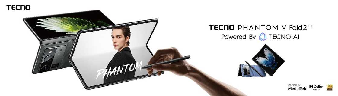 TECNO Unveils PHANTOM V Fold2 5G: An AI-enhanced Large-Screen Powerhouse of Productivity TECNO Unveils PHANTOM V Fold2 5G: An AI-enhanced Large-Screen Powerhouse of Productivity