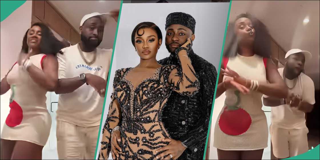 Davido rushes to cover Chioma’s behind in viral dance video