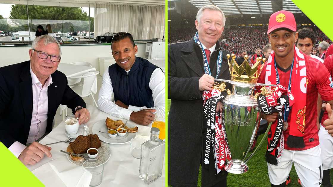 Sir Alex Ferguson and Luis Nani won many trophies together at Manchester United