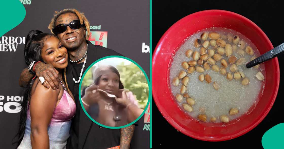 Lil Wayne’s daughter, Reginae Carter, tries Garri for the first time. Lil Wayne’s daughter, Reginae Carter, tries Garri for the first time.