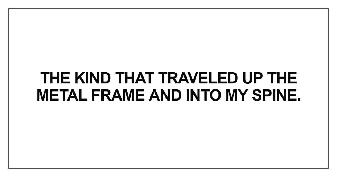 The kind that traveled up the metal frame