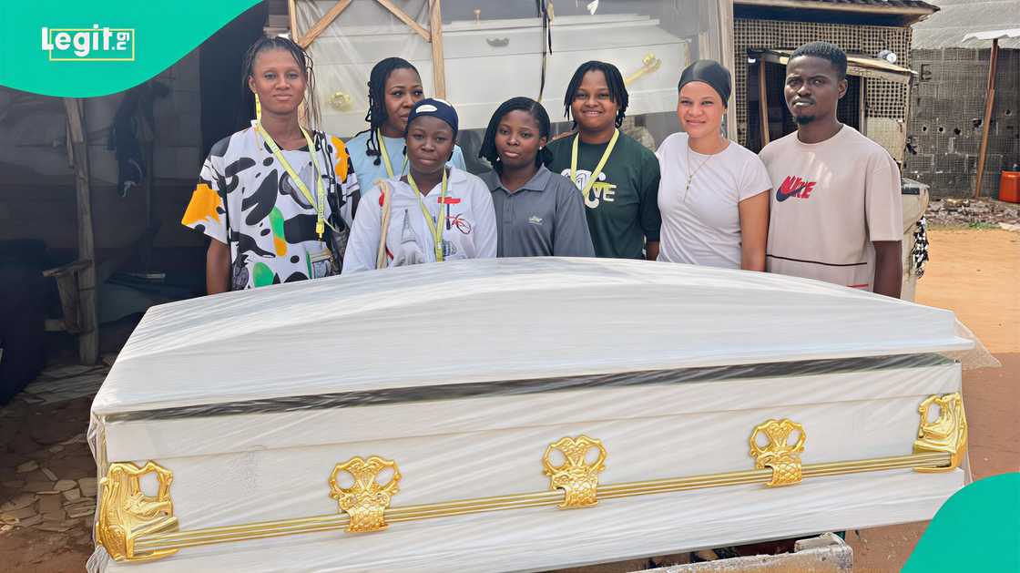 LASUED students share photos of casket research online, explaining the project, its objectives and findings, sparking mixed reactions from Nigerians. LASUED students share photos of casket research online, explaining the project, its objectives and findings, sparking mixed reactions from Nigerians.