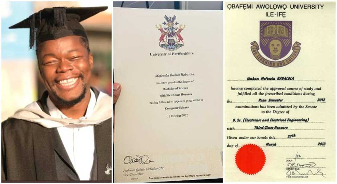 Photos of Ibukun Ibukun and his certificates. Photos of Ibukun Ibukun and his certificates.