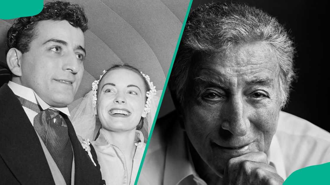 Singer Tony Bennett and his bride Patricia Beech during their wedding Singer Tony Bennett and his bride Patricia Beech during their wedding