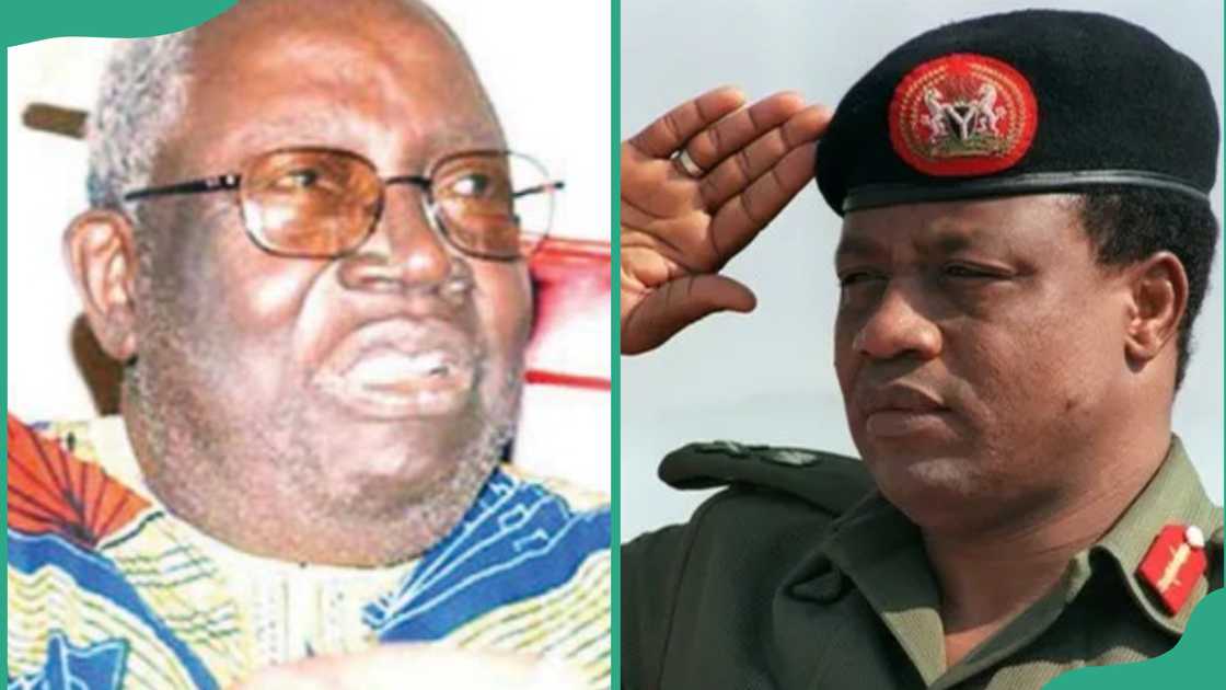NEC chair Eme Awa and the Nigerian President Ibrahim Babangida