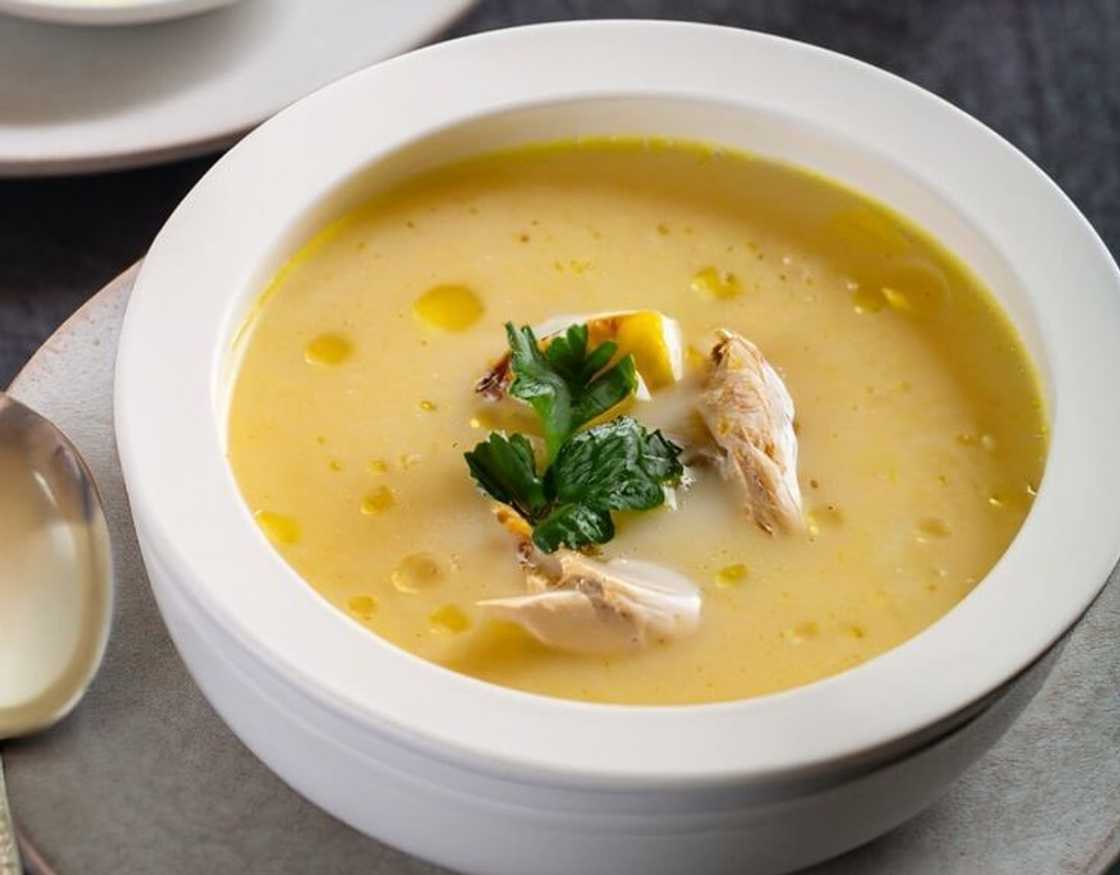 A bowl of creamy Chilli Lemon Soup A bowl of creamy Chilli Lemon Soup