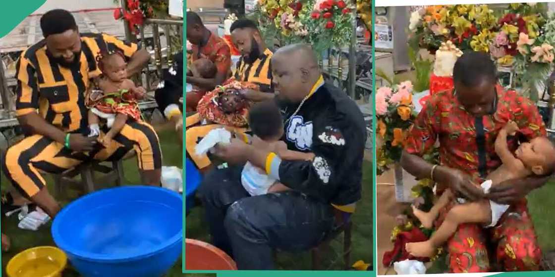 Men compete in babysitting challenge. Men compete in babysitting challenge.