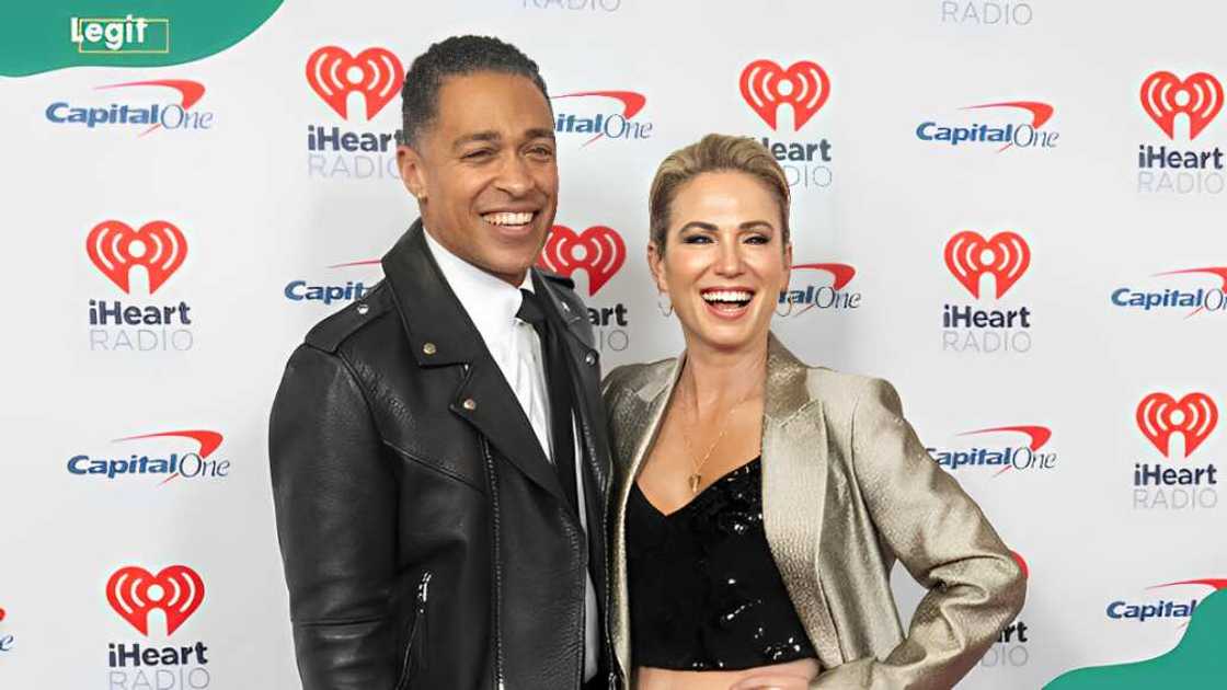 Amy Holmes' ex-husband, T.J. Holmes and Amy Robach at iHeartRadio Amy Holmes' ex-husband, T.J. Holmes and Amy Robach at iHeartRadio