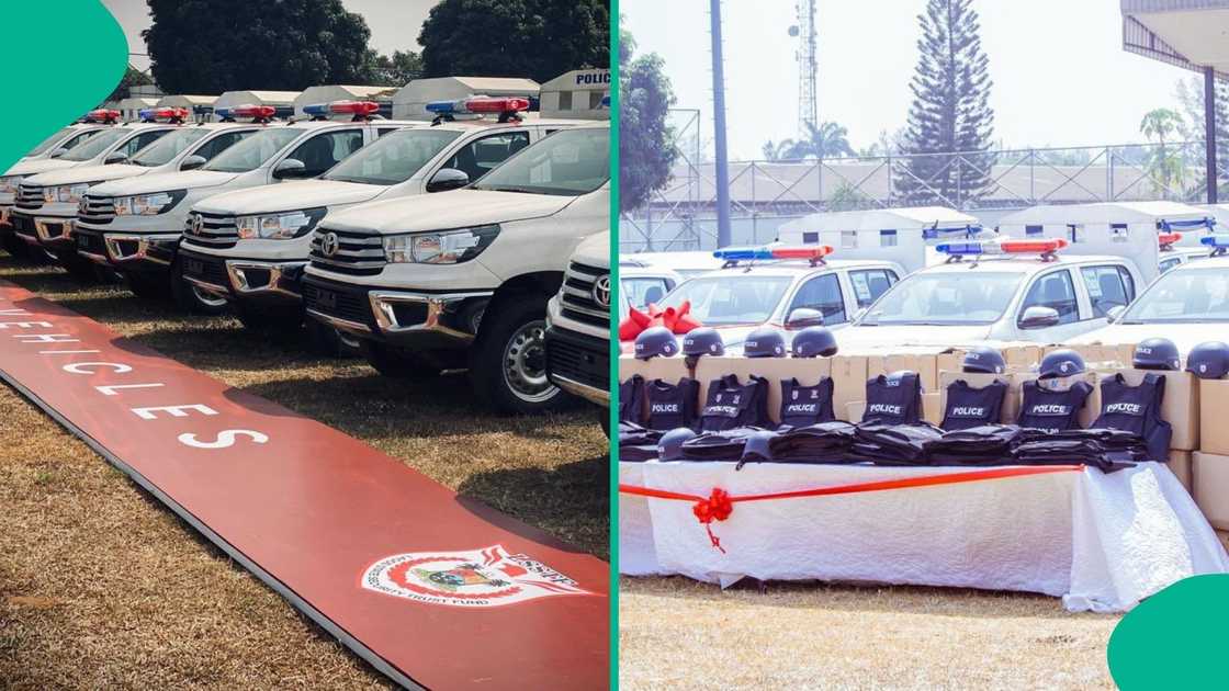 Lagos state governor donates patrol vehicles, bullet proof vests.