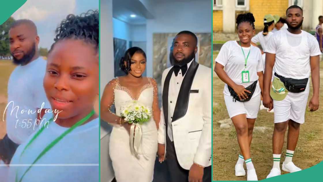 Lady and her man together at NYSC orientation camp. Lady and her man together at NYSC orientation camp.