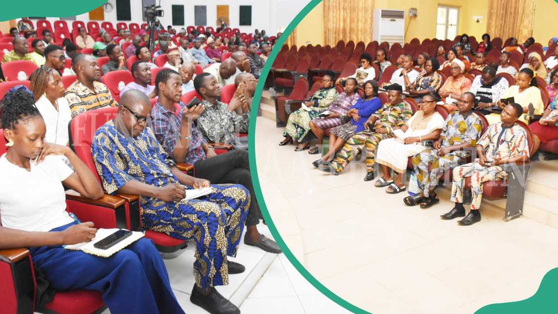 FUNAAB staff and students attending a conference FUNAAB staff and students attending a conference