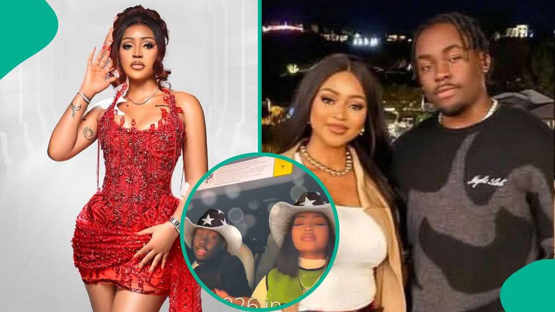 Speculations trail viral pictures of Regina Daniels and mystery man. Speculations trail viral pictures of Regina Daniels and mystery man.
