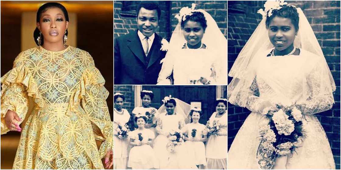 Rita Dominic and her late parents Rita Dominic and her late parents