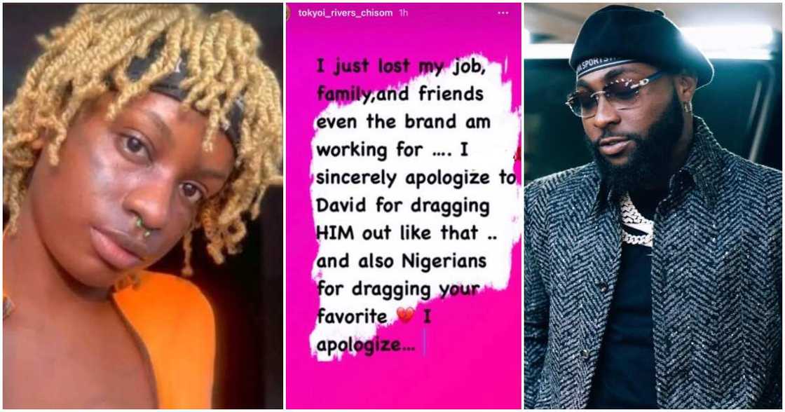 Nigerian lady who claimed Davido got her pregnant tenders public apology.