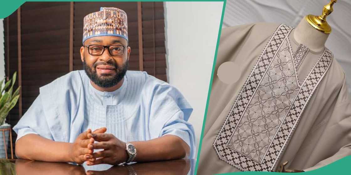 Niger State governor, Umar Bago and a babariga native attire Niger State governor, Umar Bago and a babariga native attire