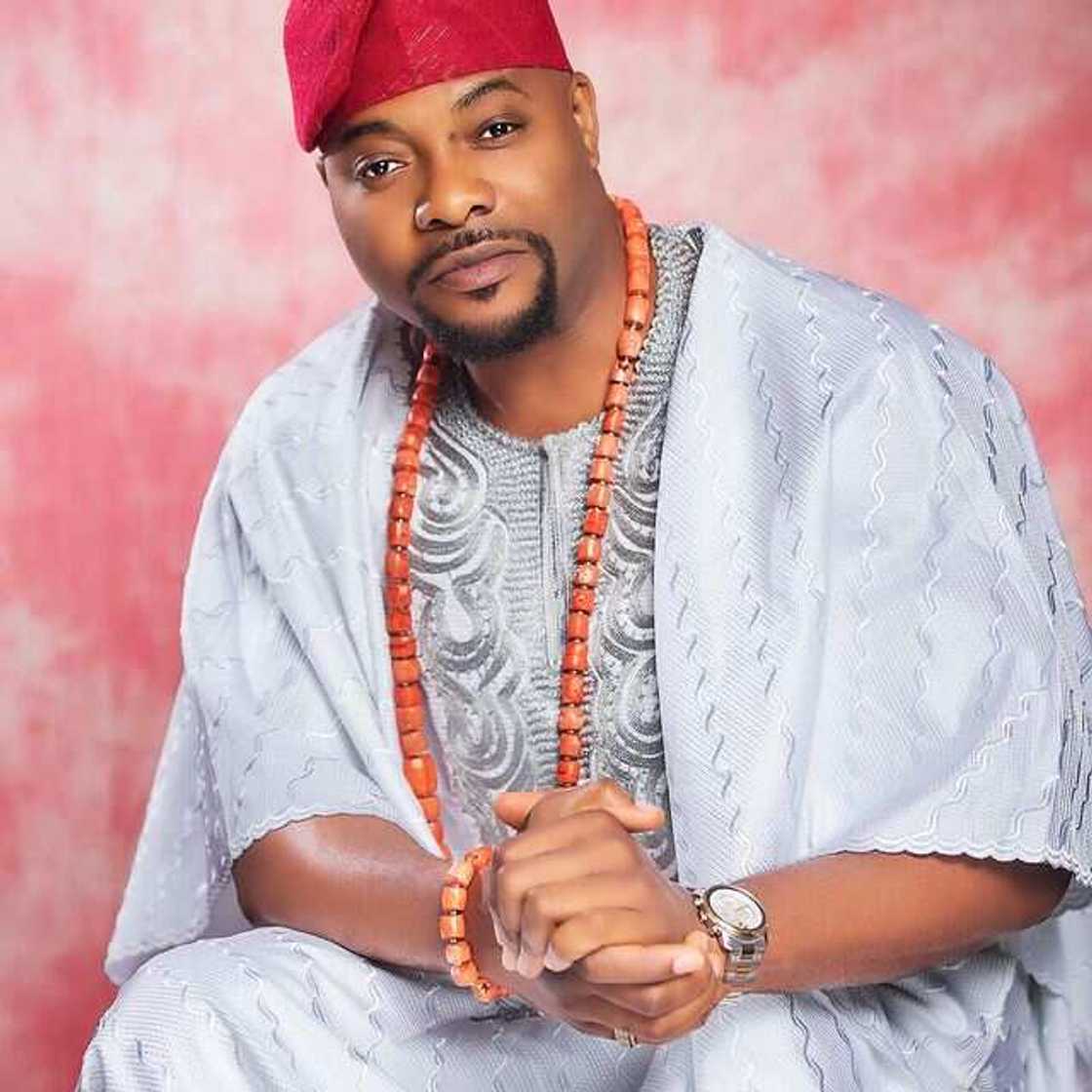 A photo of Bolanle Ninalowo in agbada.