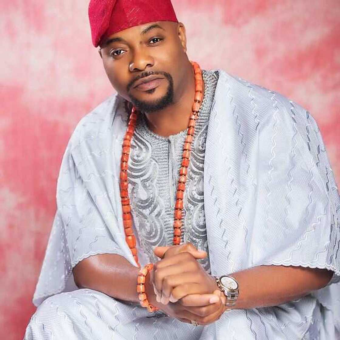A photo of Bolanle Ninalowo in agbada. A photo of Bolanle Ninalowo in agbada.