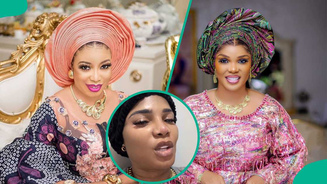 Lizzy Anjorin accuses Iyabo Ojo of name theft. Lizzy Anjorin accuses Iyabo Ojo of name theft.