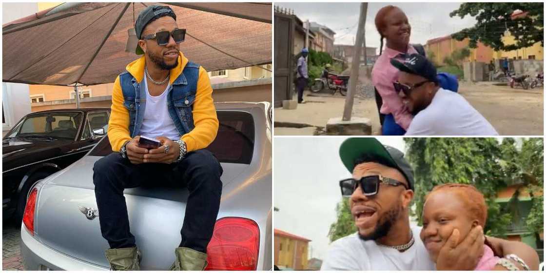 Charles Okochavisits daughter's school. Charles Okochavisits daughter's school.