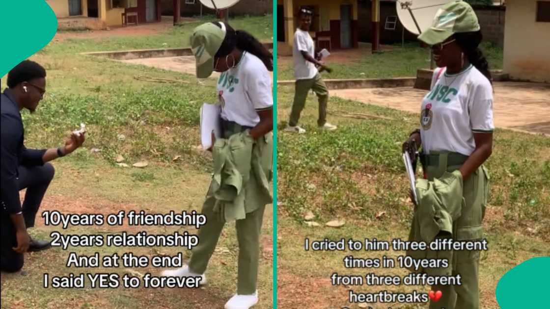 Lady gets engaged to her best friend of 10 years after crying to him during 3 different heartbreaks Lady gets engaged to her best friend of 10 years after crying to him during 3 different heartbreaks