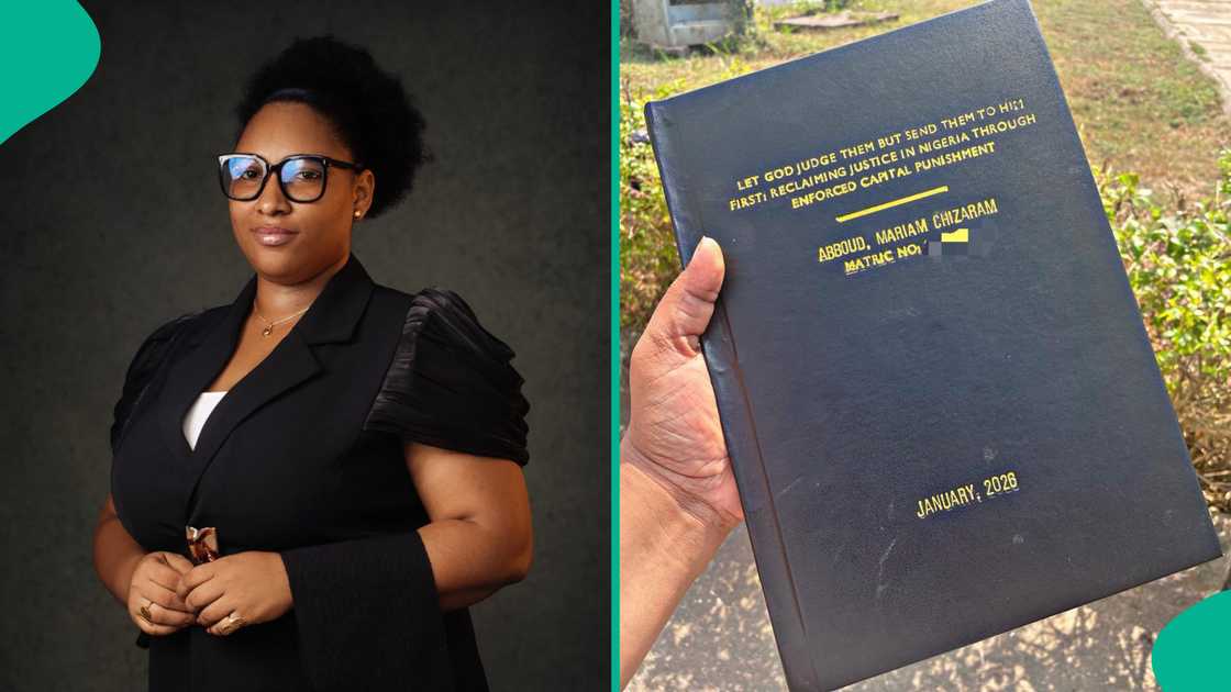 University of Ibadan law graduate makes headlines due to her interesting project topic, Nigerians react University of Ibadan law graduate makes headlines due to her interesting project topic, Nigerians react