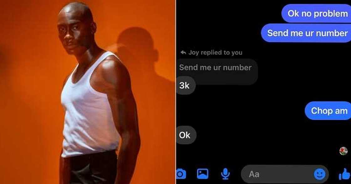 Lady bills man N3,000 to get her number Lady bills man N3,000 to get her number