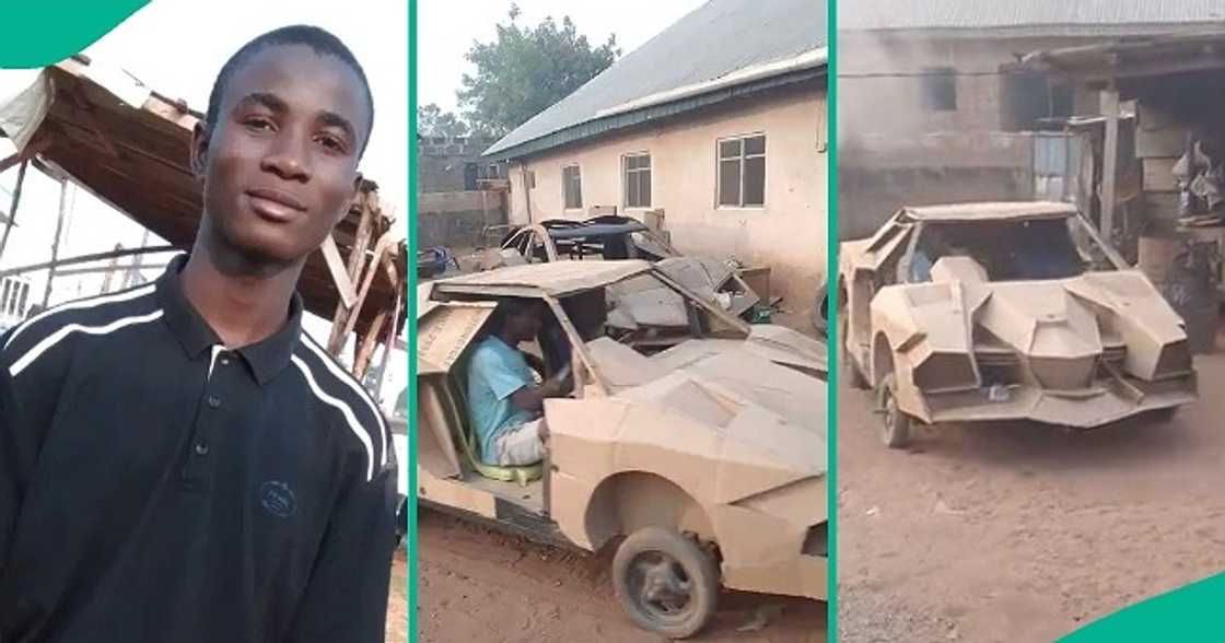 Nigerian man shows off his Lamborghini-inspired vehicle Nigerian man shows off his Lamborghini-inspired vehicle