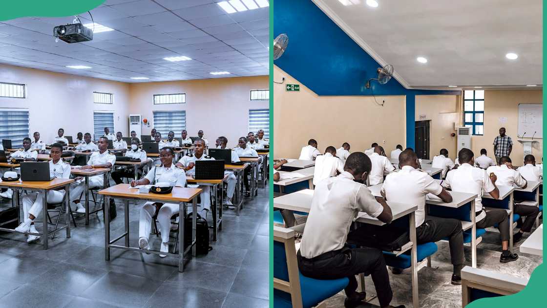 Maritime Academy Oron students in class Maritime Academy Oron students in class