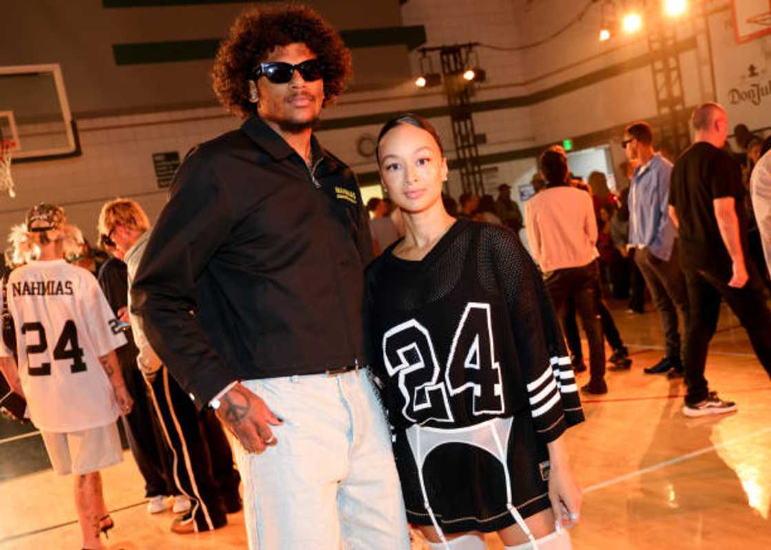 Jalen Green and his partner, Draya Michele, at the NAHMIAS SS25 Menswear Show. Jalen Green and his partner, Draya Michele, at the NAHMIAS SS25 Menswear Show.
