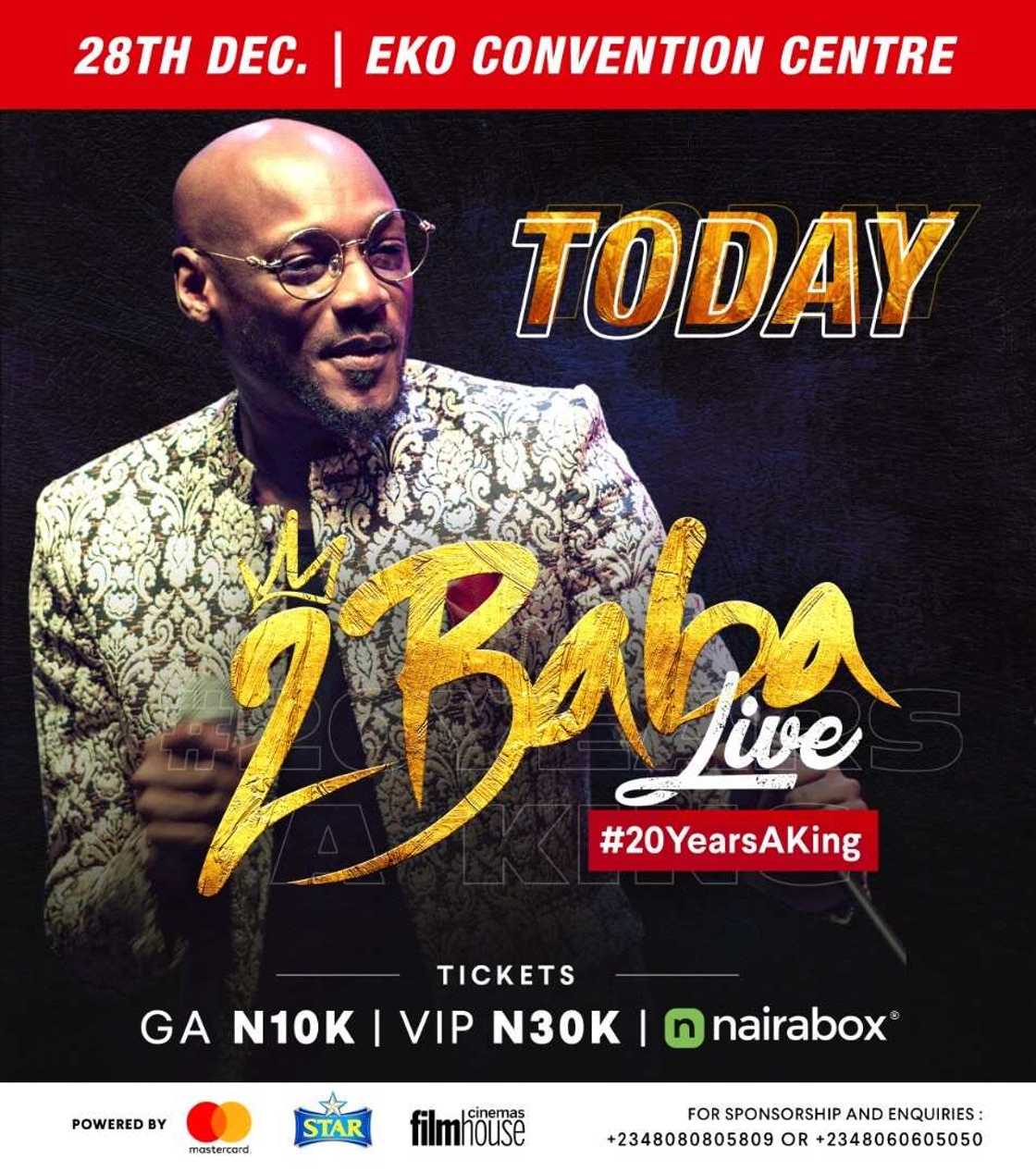 Tiwa Savage, Davido, Adekunle Gold, Mayorkun, 9ice to perform at #2babaLive today! Tiwa Savage, Davido, Adekunle Gold, Mayorkun, 9ice to perform at #2babaLive today!