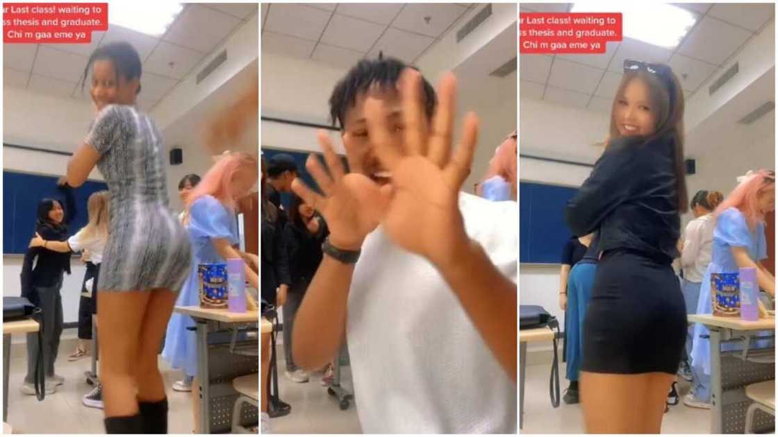 Student dances sweetly in class