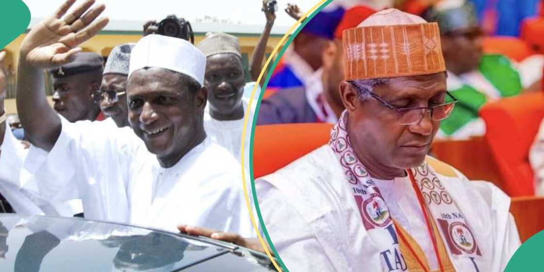 Marigayi Umaru Musa Yar'adua da ƙaninsa Abdul'aziz. Marigayi Umaru Musa Yar'adua da ƙaninsa Abdul'aziz.