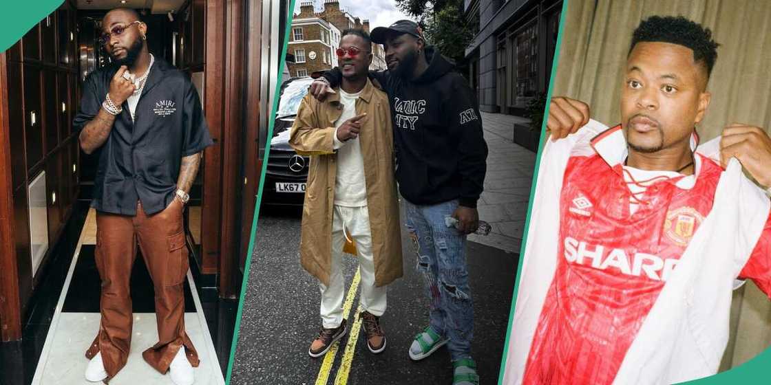 Photos of Davido and Patrice Evra Photos of Davido and Patrice Evra