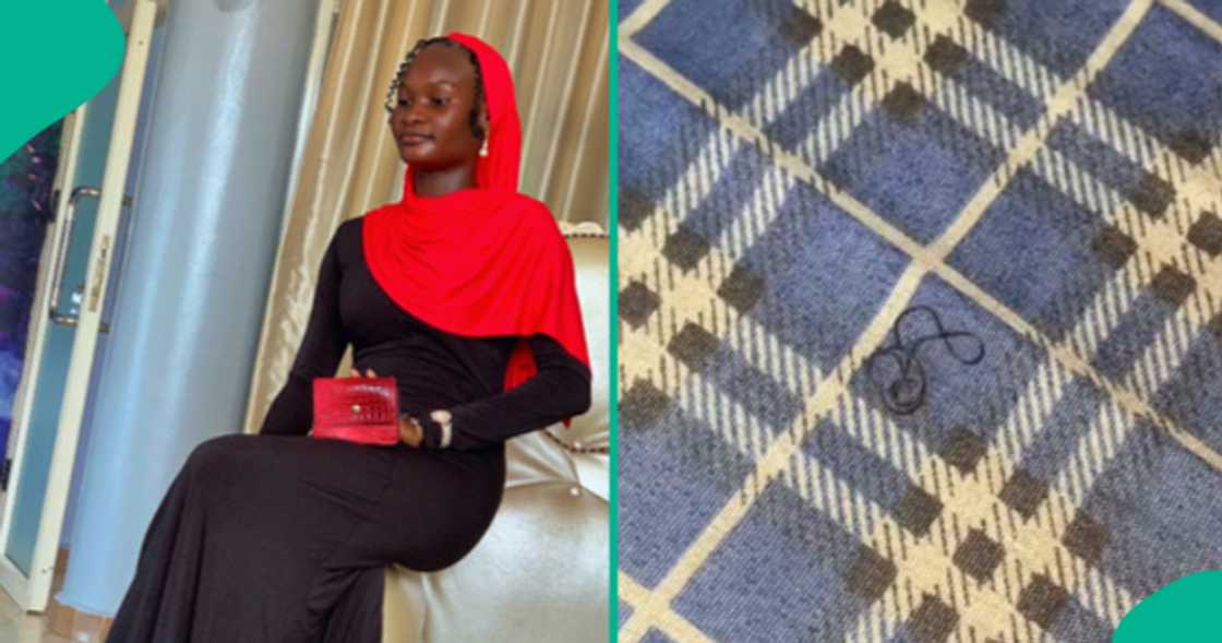 Female student displays the kind of insect she found on her bed. Female student displays the kind of insect she found on her bed.