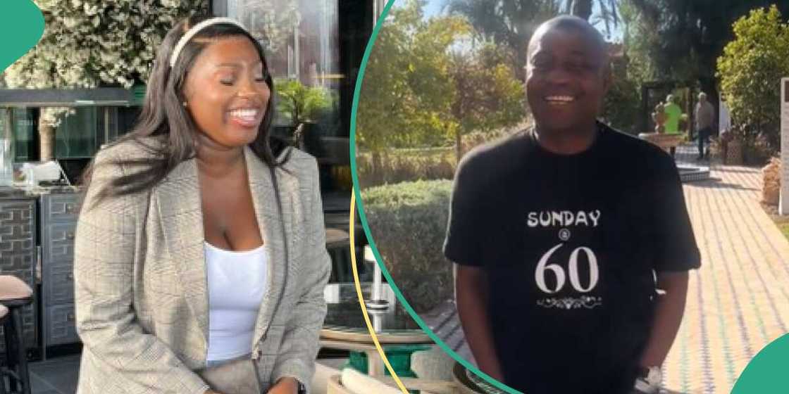 Photo of young lady and father Photo of young lady and father