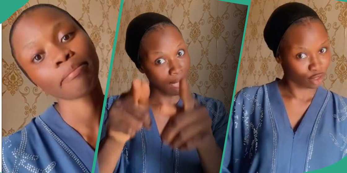 The lady showed the trouser she got from the tailor The lady showed the trouser she got from the tailor