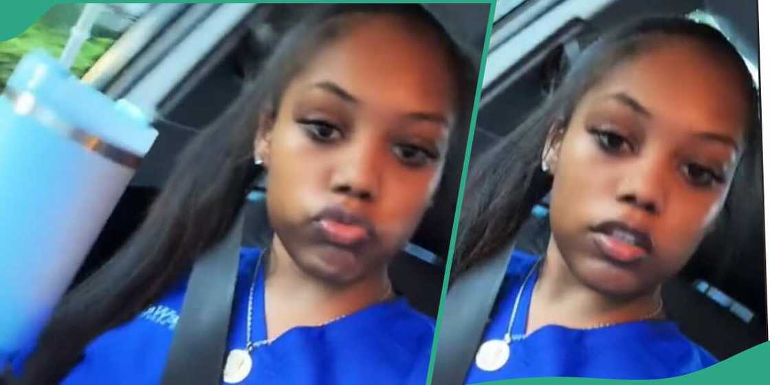 The lady showed her two jobs The lady showed her two jobs