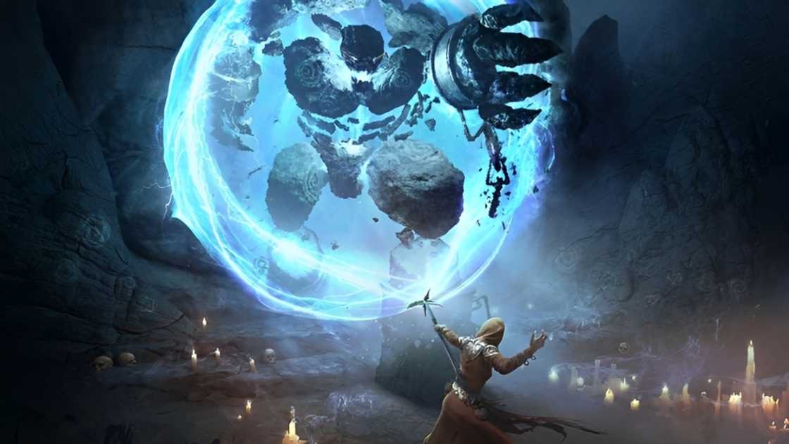 An illustration of the conjuration of a Storm Atronach. An illustration of the conjuration of a Storm Atronach.