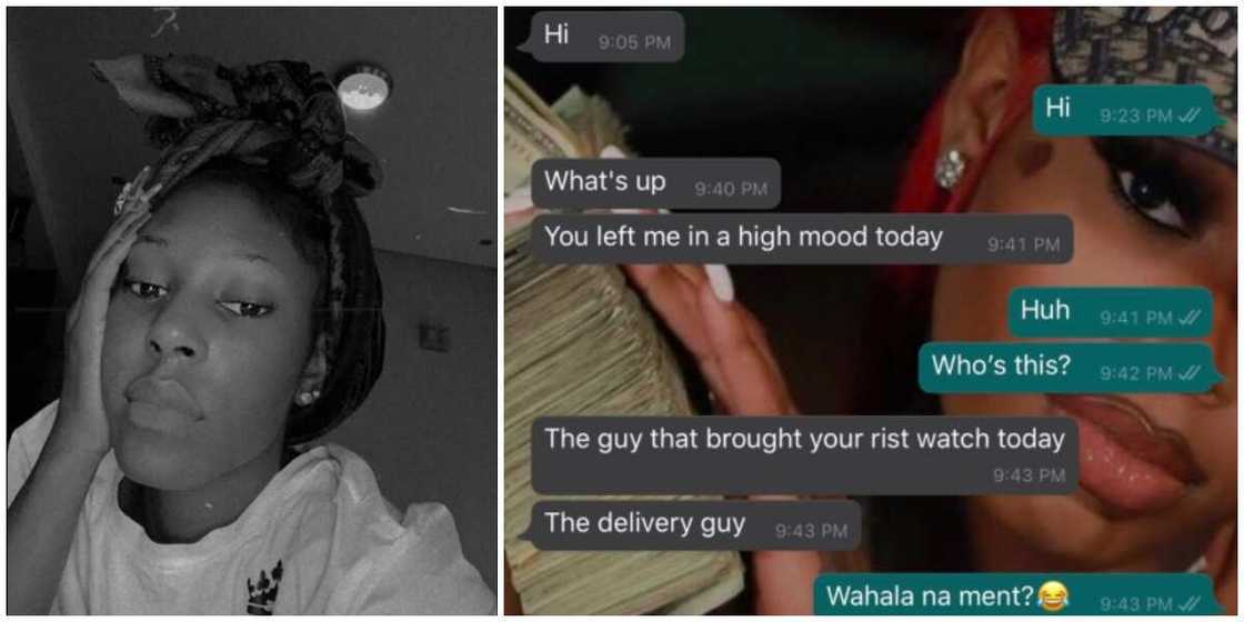 Reactions as Nigerian lady shares screenshot of message a delivery guy sent to her Reactions as Nigerian lady shares screenshot of message a delivery guy sent to her