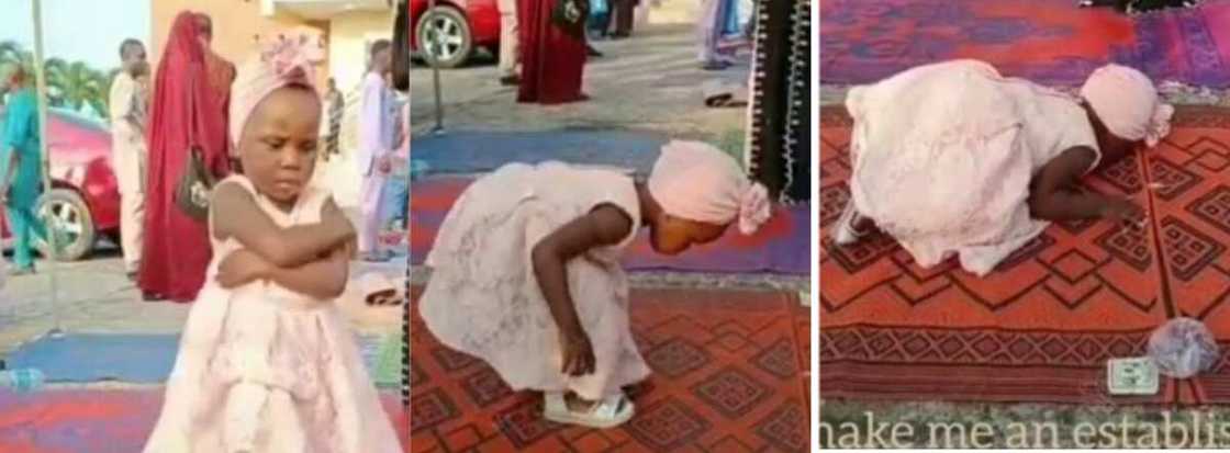 Little girl prays effortlessly Little girl prays effortlessly