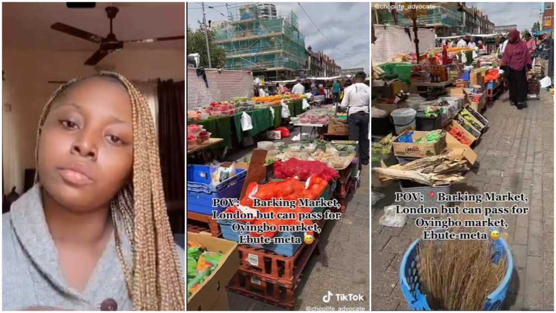 Barking market in the UK/foreign market selling okra. Barking market in the UK/foreign market selling okra.