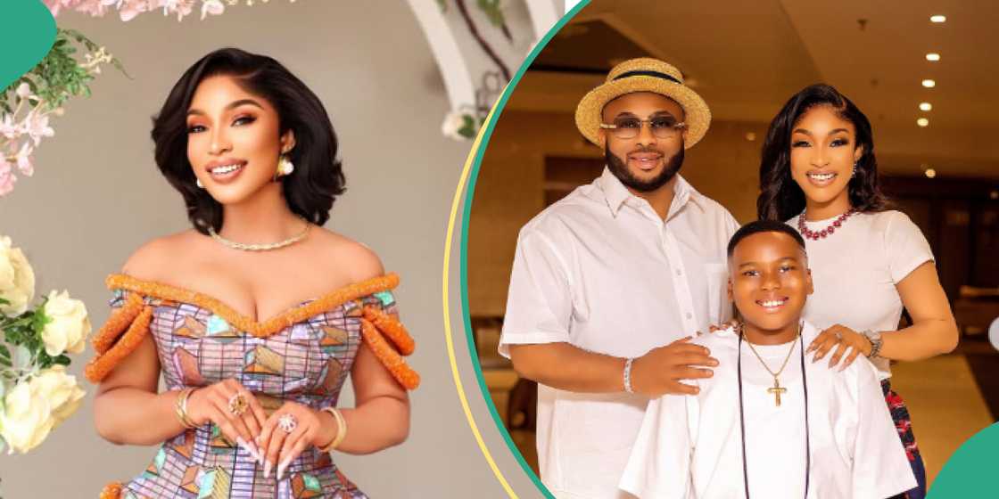 Olakunle Churchill surprises son King Andre with Lekki-Ikoyi billboard, Tonto Dikeh appreciates gesture, sparks social media reactions. Olakunle Churchill surprises son King Andre with Lekki-Ikoyi billboard, Tonto Dikeh appreciates gesture, sparks social media reactions.