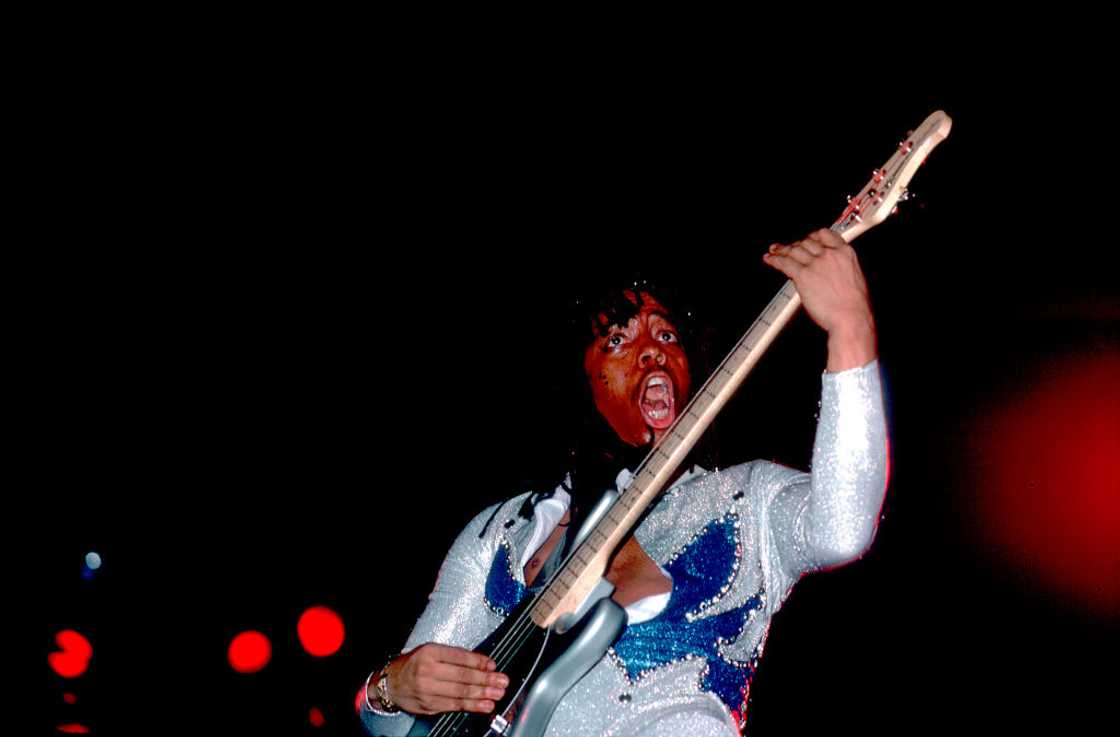 American musician Rick James at the Auditorium Theater, Chicago, Illinois American musician Rick James at the Auditorium Theater, Chicago, Illinois