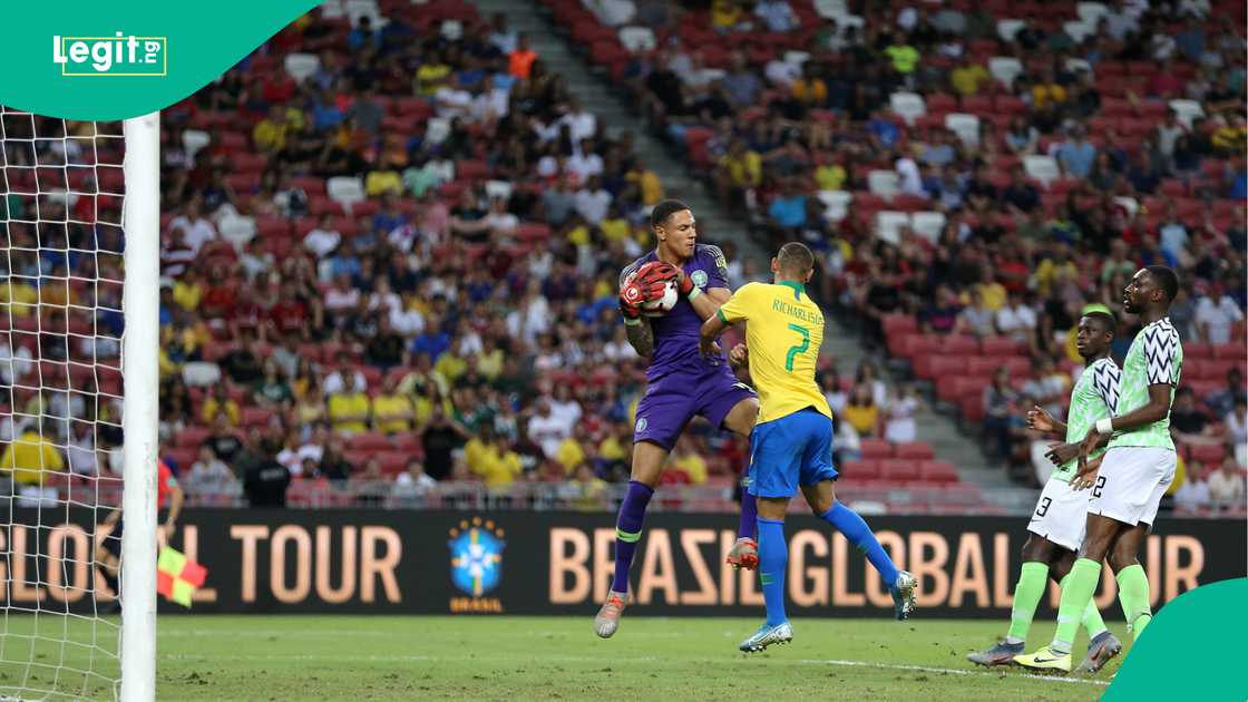 Maduka Okoye, Richarlison, Super Eagles, Nigeria, Brazil, Singapore national stadium.