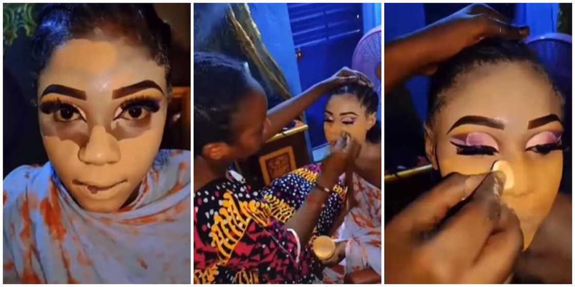 Photos of a lady's makeup. Photos of a lady's makeup.