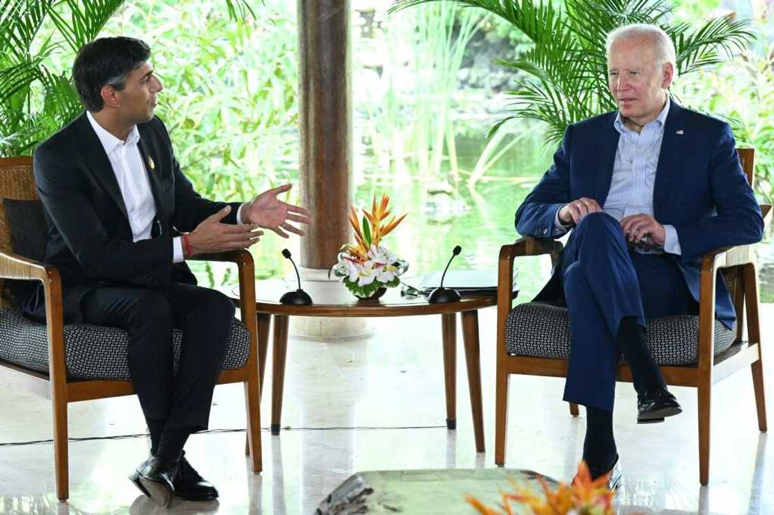 US President Joe Biden and British Prime Minister Rishi Sunak called Russian bombardments of Ukraine 'barbaric' US President Joe Biden and British Prime Minister Rishi Sunak called Russian bombardments of Ukraine 'barbaric'