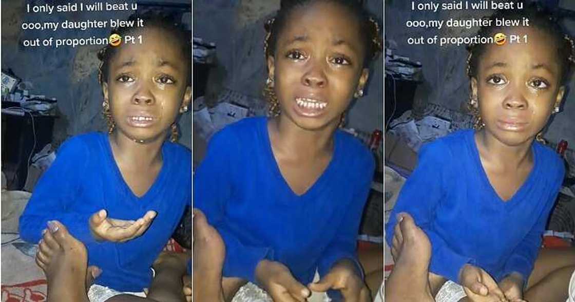 Little girl cries to mum, tells mum not to kill her