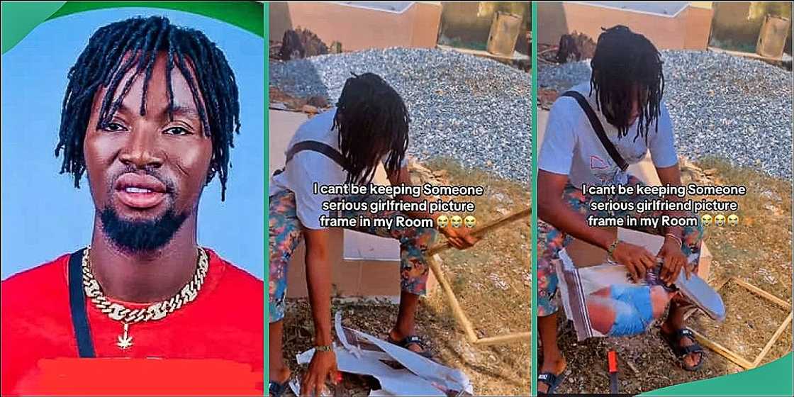 Man smashes photo frame of girl who broke his heart Man smashes photo frame of girl who broke his heart