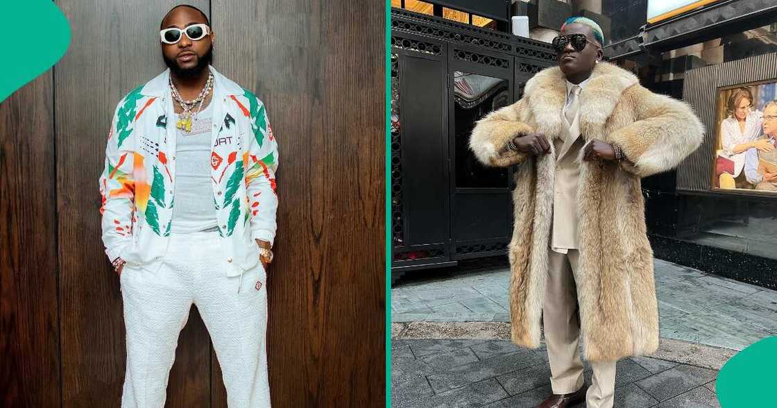 Davido's fans call him for relating with Portable. Davido's fans call him for relating with Portable.