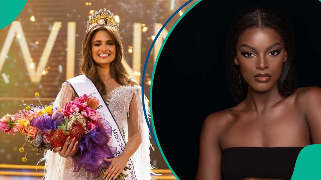 Miss South African Mia Le Roux supports Chidimma Adetshina.